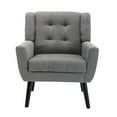 thumbnail image 7 of Modern Soft Linen Material Ergonomics Accent Chair Living Room Chair Bedroom Chair Home Chair With Black Legs For Indoor Home, 7 of 7