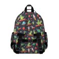thumbnail image 3 of Navy Dinosaurs Space Surfing Pattern Cute School Backpack Bag for School with Padded Back and Adjustable Shoulder Straps 15.25"x11.5"x5.25", 3 of 5