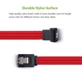 thumbnail image 4 of 2 Pcs 50CM 3.0 III SATA3 7Pin Data Cable Right Angle 6Gb/S SSD Cables HDD Hard Disk Data Cord with Nylon Sleeved, Red & Black,2 * SATA3 7pin Data Cable,Red & Black, 4 of 7
