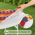 thumbnail image 5 of Colorful Geometric Pattern Round Fitted Tablecloth with Elastic Edge,Dining Table Cover Waterproof,Outdoor Round Tablecloth for Camping,Dining,Indoor and Outdoor, 5 of 7
