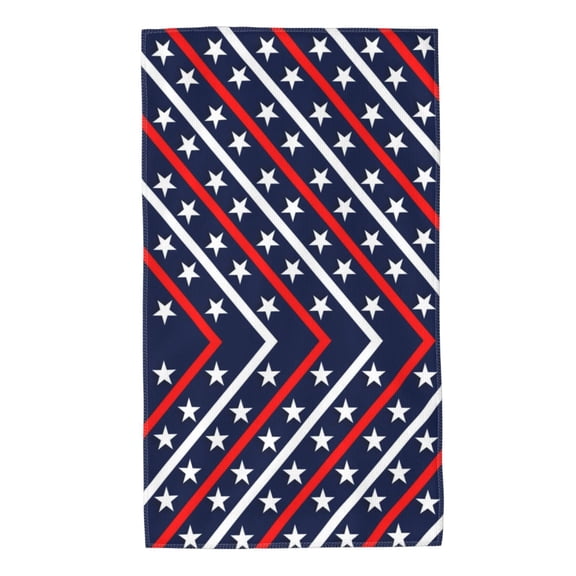 Kdxio Hand Towel Patriotic Star for Bathroom Kitchen Fingertip Bath Towels 27.5 x 16 Inch Home Hotel Gym Laundry Room