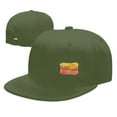 thumbnail image 4 of DouZhe Flat Brim Cap Snapback Hat, Romantic Welcome Sign Prints Adjustable Green Adult Baseball Cap, 4 of 6