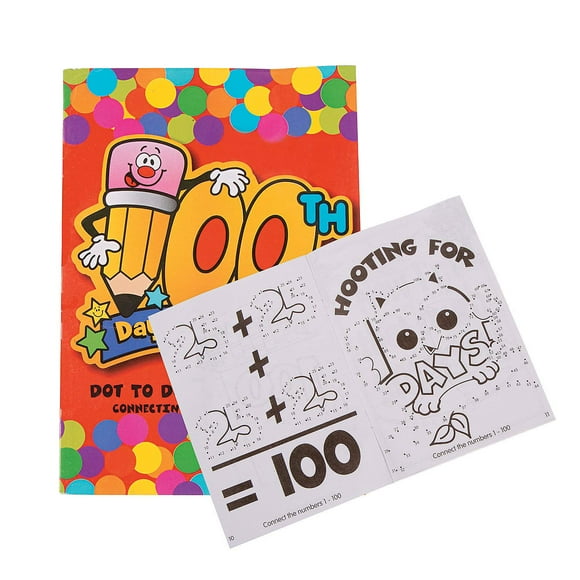 Fun Express Count to 100 Dot to Dot Activity Book - 24 Pieces - Educational and Learning Activities for Kids - Activity Book for Learning
