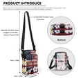 thumbnail image 6 of HELLHERO American Floral Pattern Adjustable Shoulder Strap Crossbody Bag for Men, Women Polyester Women Crossbody Bag with 2 Zippers, 6 of 7