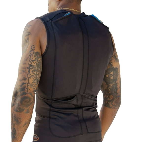 Icebod Active Compression Sleeveless Shirt with 4 FlexPod Ice Gel Packs for Cold Therapy, Recovery & Inflammation Reduction (Large)