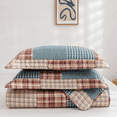 thumbnail image 6 of Green Essen King size Bedspread Bedding Lightweight Quilt Microfiber Reversible Coverlet Greenland Plaid Ultrasonic Quilt, 6 of 7