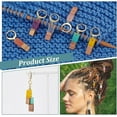 thumbnail image 4 of 24 Pcs Resin Wood Pendant Stitch Markers, Crochet Stitch Marker Charms 304 Stainless Steel Clasp Locking Stitch Marker for Knitting Weaving Sewing Jewelry Making, 4 of 6