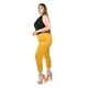 thumbnail image 2 of Pantalon capri de gamuza Roman Fashion /Tallas Extras, 5058 (Mostaza) amarillo 36, 2 of 6