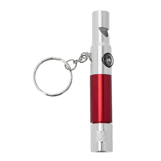 GOOHOCHY Silbato de emergencia para exteriores, silbato de supervivencia, brújula, linterna, llavero y silbato.