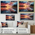 thumbnail image 4 of Designart "Lake Horizon Sunset Beauty I" Cottage Framed Wall Art Decor - Country Blue Lake Hallway Framed Wall Art Decor, 4 of 6