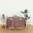 thumbnail image 6 of (4 Packs) Brown Premium Round Heavy-Duty Plastic Table Covers ( Reusable), 6 of 7