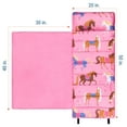 thumbnail image 6 of Wildkin Microfiber Nap Mat for Toddler Boys and Girls, Daycare and Preschool, Roll-up Design (Horses Pink), 6 of 9