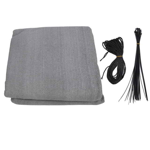 Pantalla de privacidad para balcón, cubierta de HDPE, protección UV, para terraza, patio, patio trasero, piscina al aire libre, color gris claro