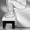thumbnail image 5 of Toilet Stool, Poop Step Stool for Bathroom, Toilet Foot Pooping Stool for Adults, Portable Travel Squat Bench for Feet,Toilet Leg Raiser (White), 5 of 6