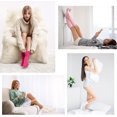 thumbnail image 6 of Slouch Socks Women 4 Pairs Knee High Scrunch Cotton Soft Knit Cushion Extra Long Socks, 6 of 14