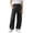 Black-12, variant on LONKITO Toddler Boys Pants School Uniform Casual Pants with Pockets Elastic Waist Curved Barrel Pants Size 110