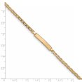 thumbnail image 3 of 14k Yellow Gold Anchor Link Name Bar Identification Id Bracelet, 3 of 7