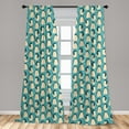 thumbnail image 5 of Ambesonne Penguin Curtains, Cartoon Artic Pole Birds, Pair of 28"x63", Multicolor, 5 of 5