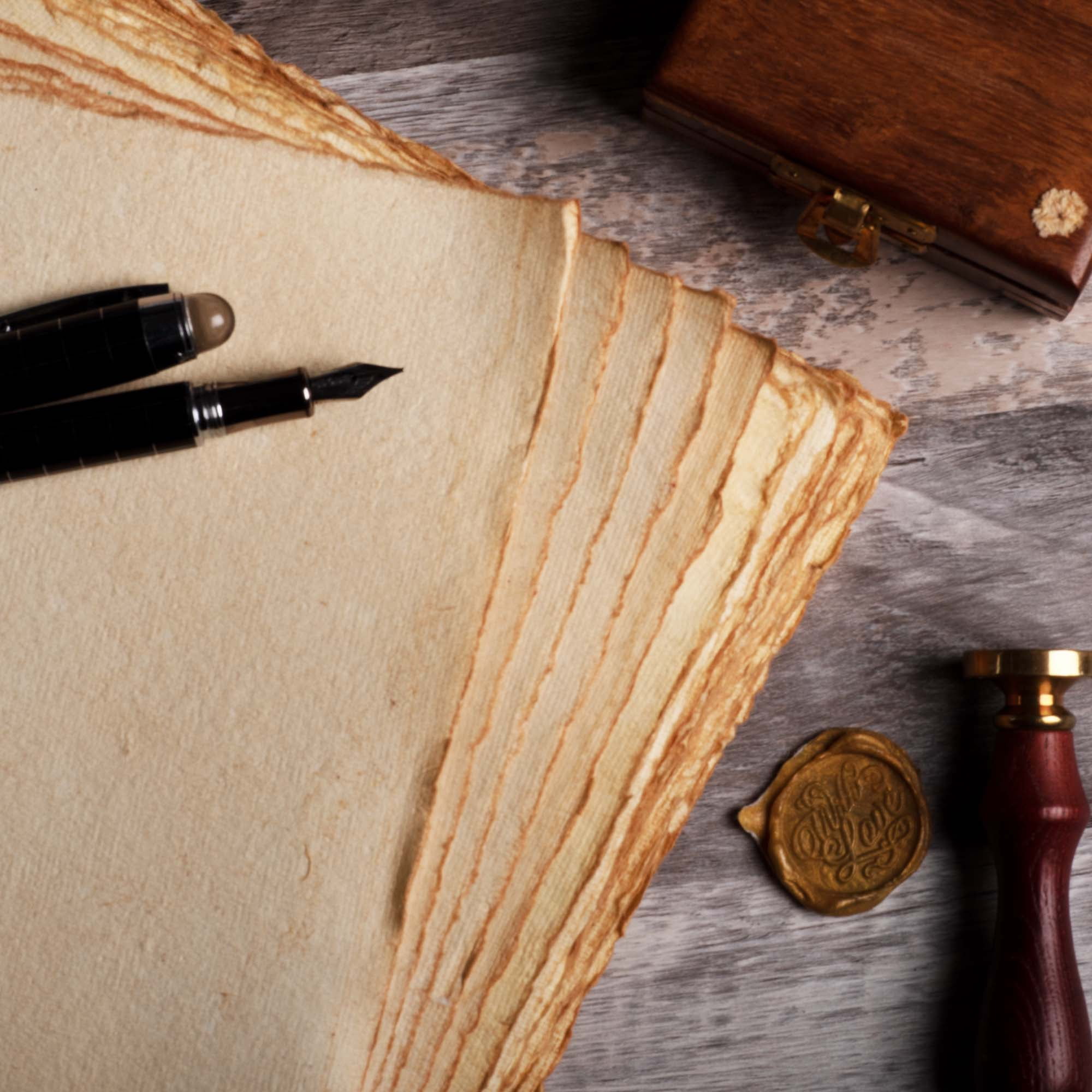 Leather Village - Handmade Cotton Watercolor Paper - 9 x 12 - 200 GSM - Vintage