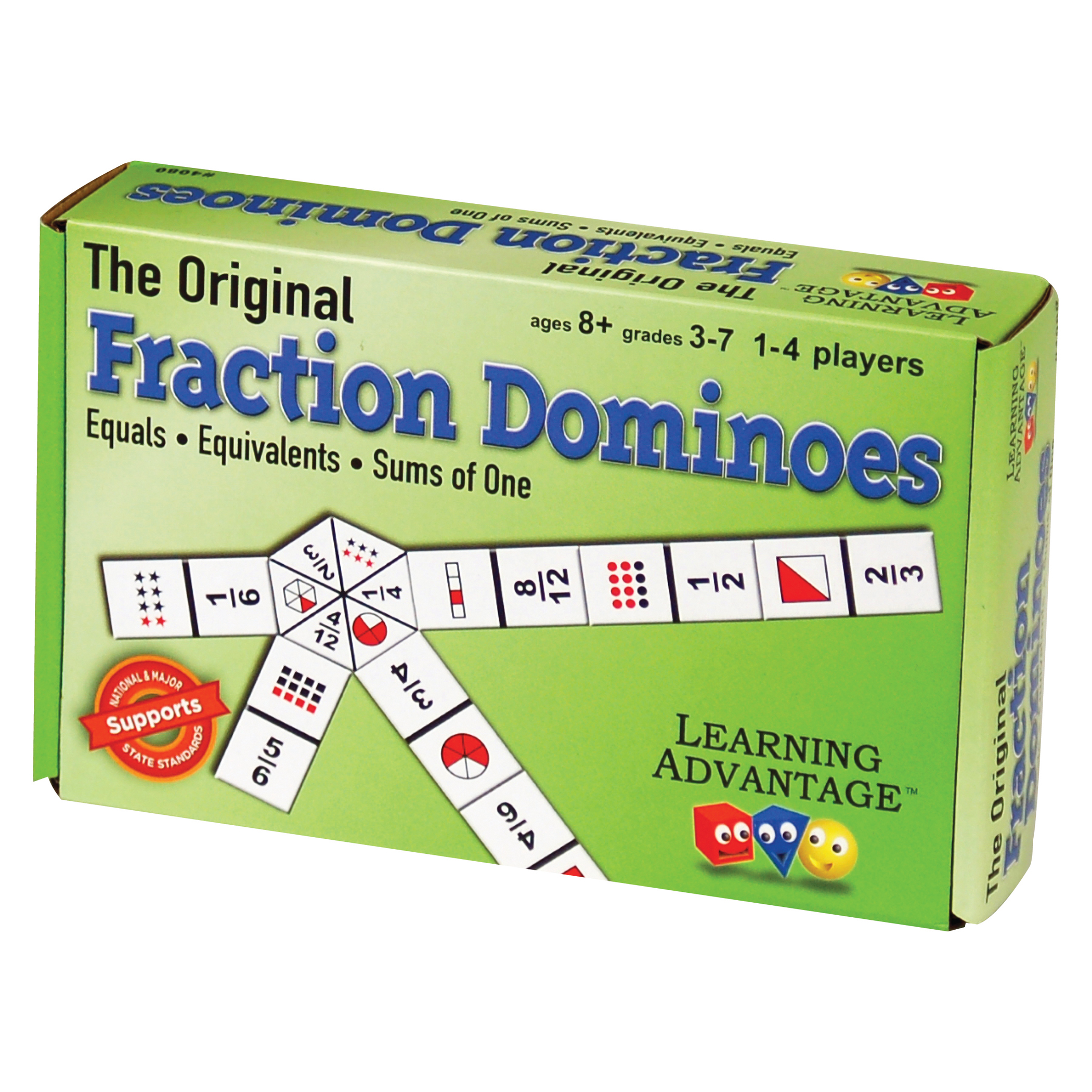 Learning Advantage The Original Fraction Dominoes - 45 Dominoes