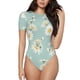 thumbnail image 1 of Balery Floral Daisy Body de cuello redondo de manga corta para mujer Tops de manga corta Tops básicos-Medium, 1 of 7
