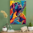 thumbnail image 2 of Cane Corso Dog Playing Bass Guitar Stretched Canvas Size 8x12 – Vintage Style Cane Corso Dog Art for Bass Guitar Fans, Great Gift for Dog Owners, 2 of 5