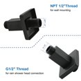 thumbnail image 3 of Brazo de ducha DOLGABA, soporte de techo recto, 8 cm, negro mate, 3 of 8