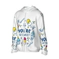 thumbnail image 3 of Goofa You are so Sweet Printed Women's UPF 50+ Sun Protection Hoodie Jacket Lightweight Long Sleeve Sun Shirt for Women with Pocket Hiking Outdoor-3X-Large, 3 of 9