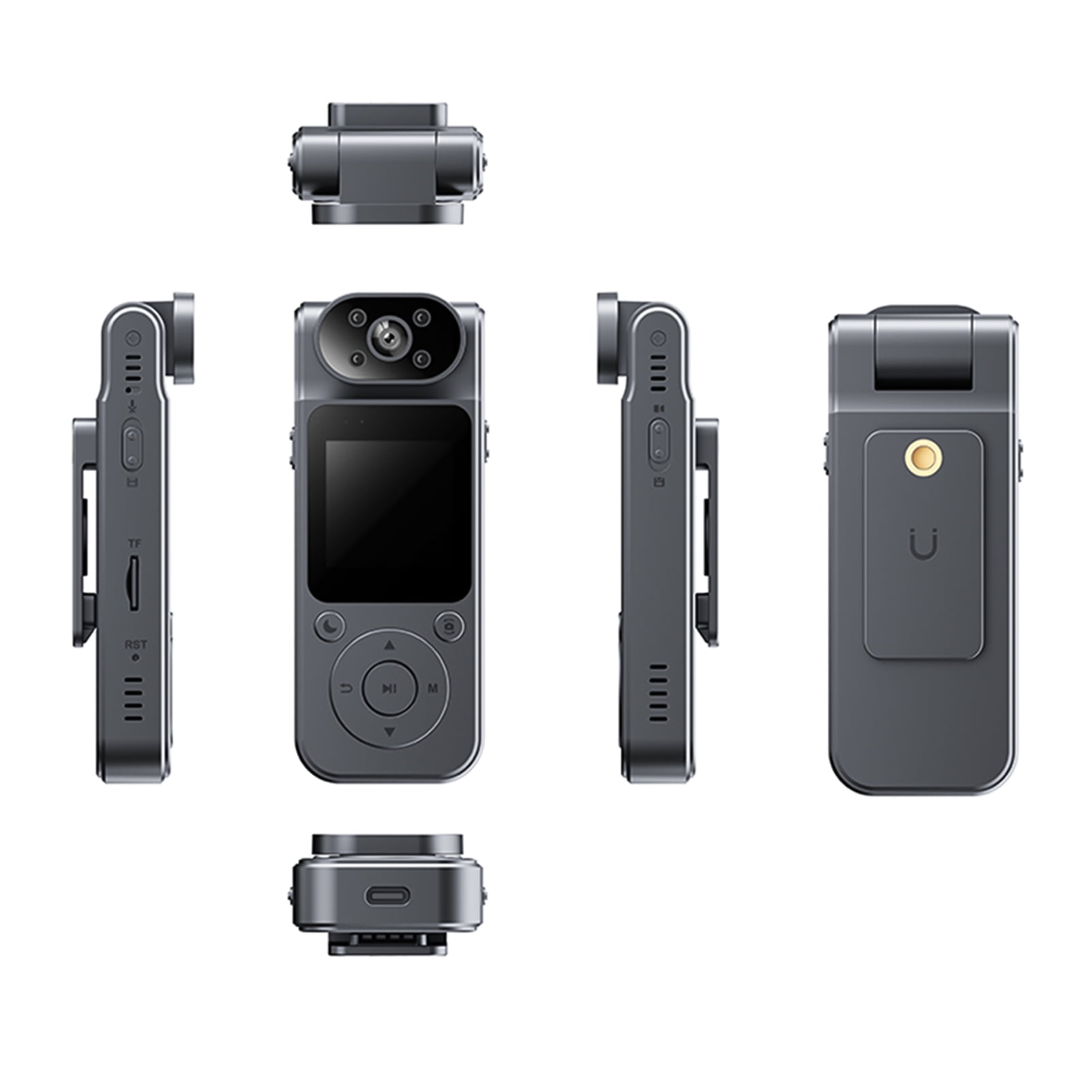 Camcorder,Video Camera Video Clip 180° Rotatable Camera With And 4k Lens And Rotatable Clip Body Camera 4k Video 4k Body Cam Video Rotatable Lens With Clip With Body Audio And Clip Law