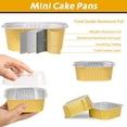 thumbnail image 4 of 200 Pack 10 oz Gold Mini Aluminum Cake Pans with Lids and Spoons, 4 of 7