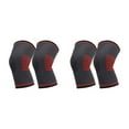 thumbnail image 1 of Transemion 2pièces Genou Réglable Soutien Compression Manches Léger et Durable Antidérapant Genou Pad Rouge XL 2Set, 1 of 6
