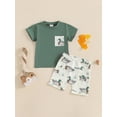 thumbnail image 4 of BemeyourBBs Toddler Baby Boy Girl Duck Outfit Short Sleeve Mallard Duck Goose T-shirt With Shorts Set Pockets Cute Infant Summer Clothes, 4 of 9