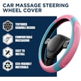thumbnail image 6 of Car Steering Wheel Cover - Microfiber Leather Steering Wheel Wrap Sports 14.5-15 Inch Steering Wheel Cover Non-Slip for Men Women Pink & Blue Color, 6 of 15