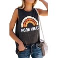 thumbnail image 3 of Good Vibes Sudadera Mujer Casual Suelta Sudaderas O Cuello Manga Larga Tops Camisetas-Tank Top-Naranja-Medio Sailing Electrónica, 3 of 5