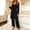 *Black, variant on Women's Lace Trim 3 Piece Satin Pajama Set, Robe, Cami Top and Pants Loungewear Black,Women's Plus XL