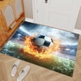 thumbnail image 2 of Sports Gamer Area Rugs, Soccer Theme Carpet, Washable Non Slip Low Pile Soft Rug for Bedroom Living Room Decor Mat 2ftx3ft, 2 of 8