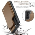 thumbnail image 5 of for Samsung Galaxy S22 Plus Premium PU Leather Back Case, Multiple Card Slots Design, Double Magnetic Clasp Study Kickstand RFID Blocking Classic Phone Cover for Samsung Galaxy S22 Plus, Brown, 5 of 9