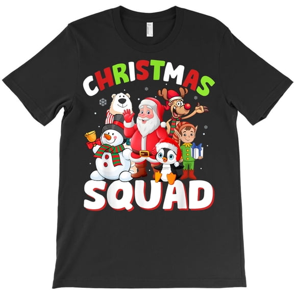 Christmas Squad Saint Nicholas Reindeer Elf Friends Boys Girls Themed Holiday G35487 Unisex T-Shirt, Up to Size 5XL