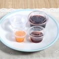 thumbnail image 4 of WALFRONT Vaso desechable para salsa, vasos de plástico transparente para chutney, cajas con tapa, comida para llevar caliente, 4 oz/50 piezas, 4 of 8