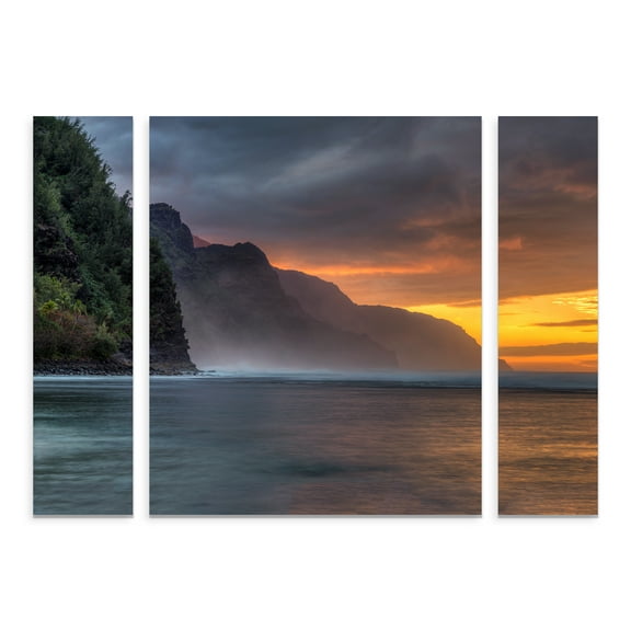 Trademark Fine Art 'Napali Sunset Kauai' Canvas Art by Pierre Leclerc