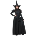 thumbnail image 2 of Carnaval Halloween señora disfraz de bruja gótica Medieval Deluxe abrigo largo hechicera juego de rol Cosplay vestido de fiesta elegante, 2 of 4