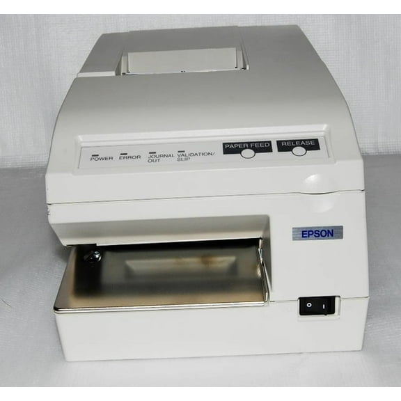 Restored Epson TM-U375 Impact Receipt, Slip & Validation Printer 5.4 LPS, Serial Interface, White (Refurbished)