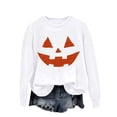 thumbnail image 2 of Neewe Womens Halloween Long Sleeve Sweatshirt Crew Neck Cute Printed Pullover Relaxed Fit Casual Tops, 2 of 3