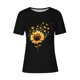 thumbnail image 4 of Tops de Ajuste Suelto para las Mujeres Sudadera Casual Impresa Manga Corta Cuello Redondo Superior, Poliéster, 4 of 4