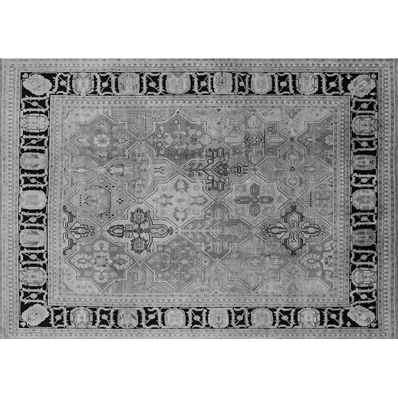 Ahgly Company Indoor Rectangle Oriental Gray Traditional Area Rugs, 2' x 3'