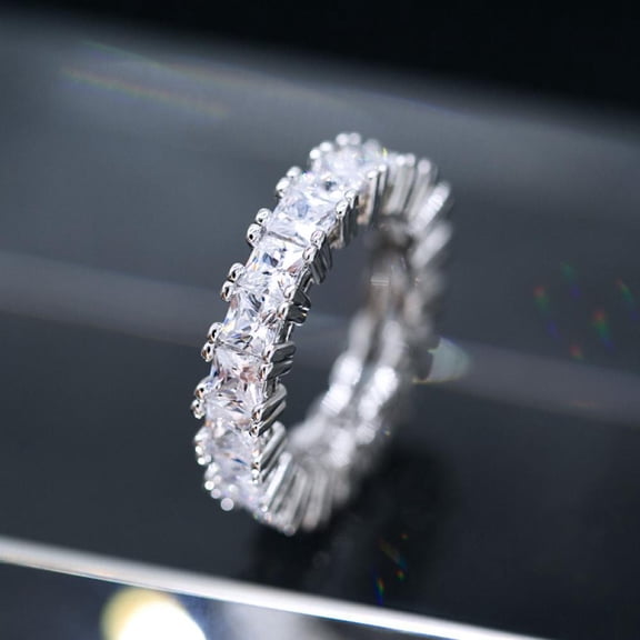 APIPEE Classic Valentine's Day Proposal Gift for Wife For Women High Quality Dazzling Cubic Zirconia AAA Zircon Ring Ideal Jewelry Gift Gift Box Included