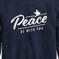 thumbnail image 3 of Instant Message - Peace Be With You - Toddler & Youth Crewneck Fleece Sweatshirt, 3 of 6