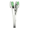 thumbnail image 4 of 0.235 ctw Wedding Band for Women - 18K White Gold Simulated Green Diamond Stackable Eternity Ring, 4 of 6