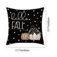 thumbnail image 3 of HomeKingdee Fall Hello Pumpkin Leaves Throw Pillow Covers, Autumn Thanksgiving Harvest Polka Dot Black Decorations for Sofa Couch, 3 of 6
