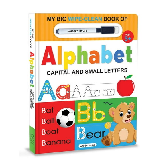 My Big Wipe and Clean Book of Alphabet for Kids: Capital and Small Letters (Board Book)